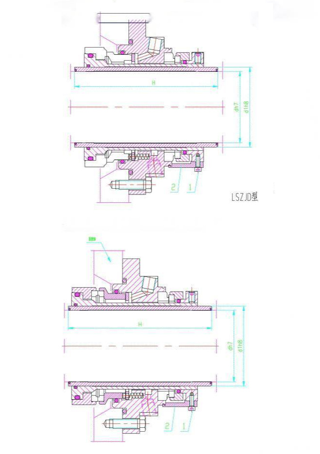 Diagram of LSZJD Mechanical Seals For Pumps